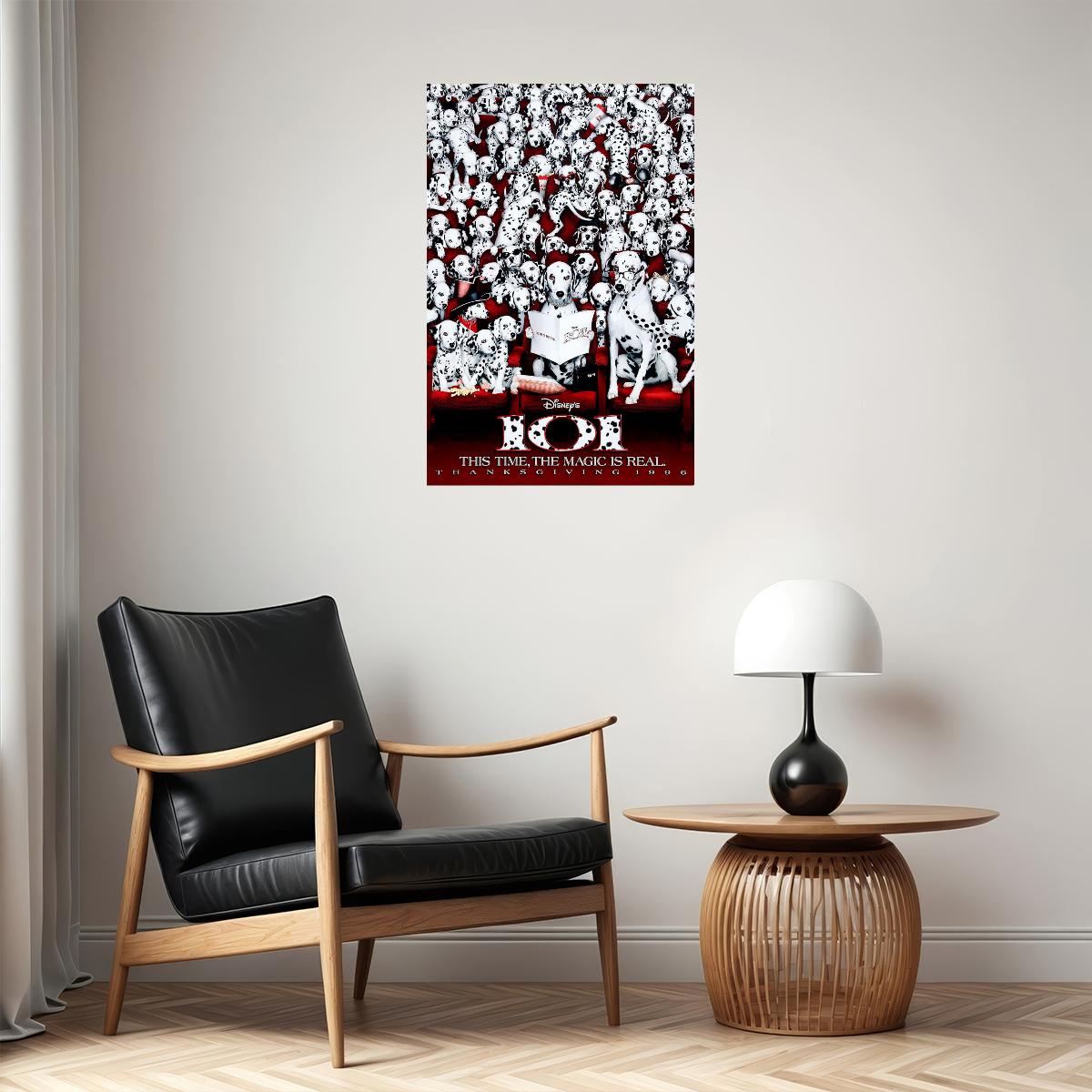 Cartoon 101 Dalmatians Puppy Dog Movie Poster Wall Art Print Home Wall Decor