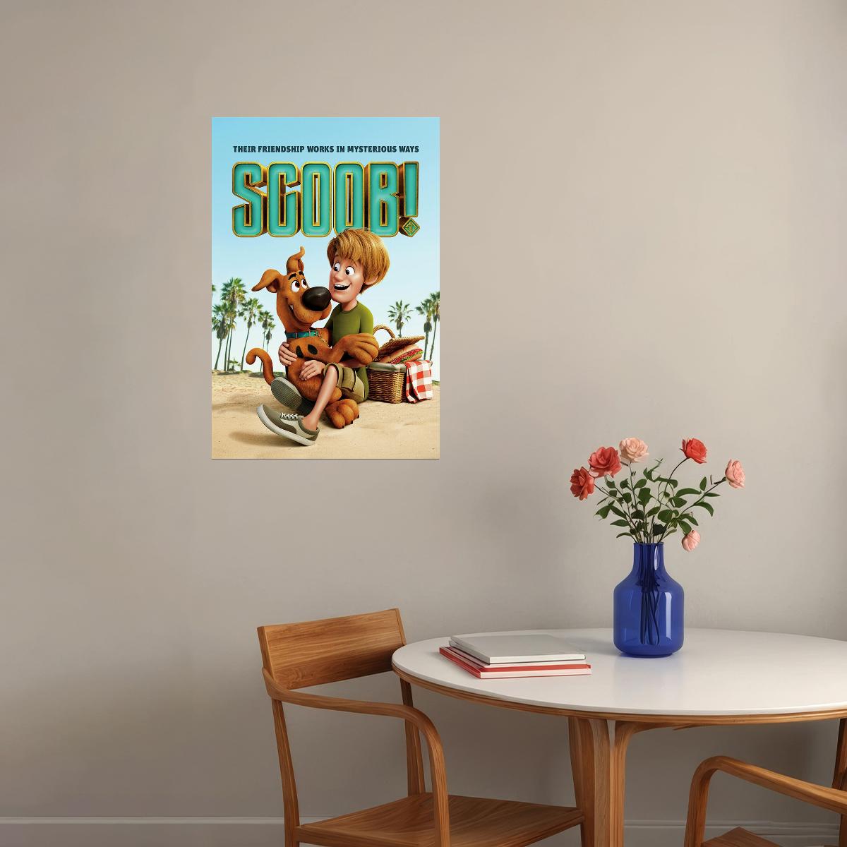 Scooby-doo Epic Tail Begins Mystery Cartoon Movie Poster Wall Art Print Home Wall Decor