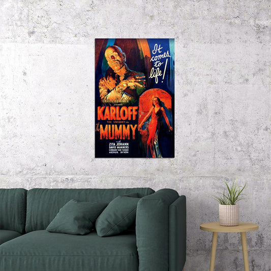 The Mummy 1932 Karloff 1932 Horror Movie Poster Wall Art Print Home Wall Decor