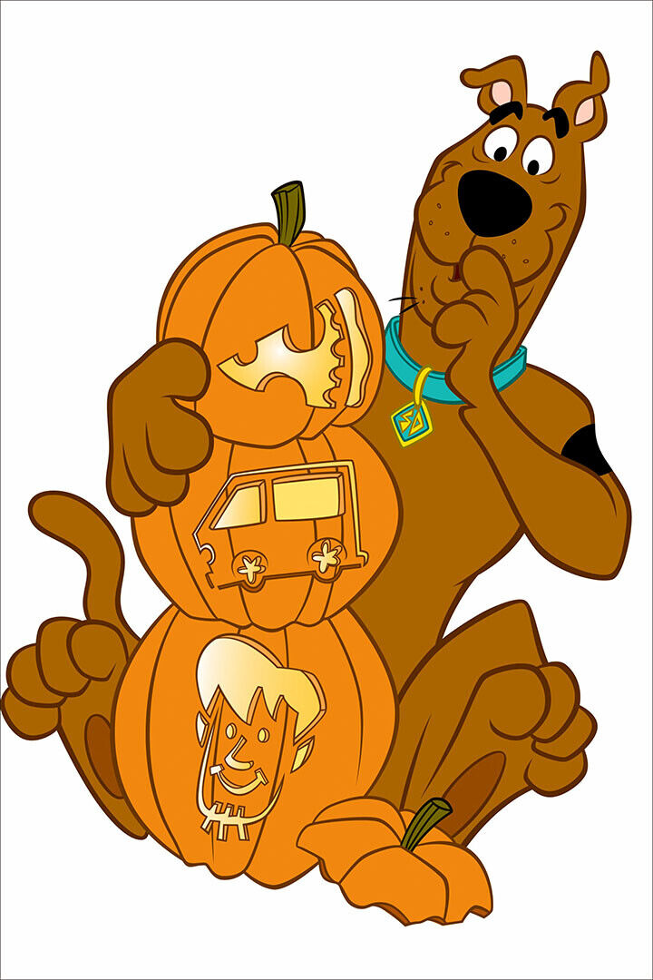 Scooby Doo Happy Halloween Pumpkin Cartoon Poster Wall Art Print Home Wall Decor