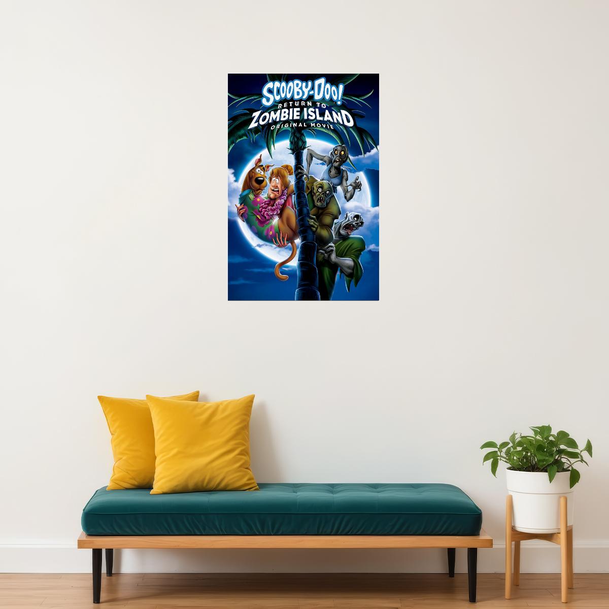 Scooby Doo Cartoon On Zombie Island Mystery Poster Wall Art Print Home Wall Decor