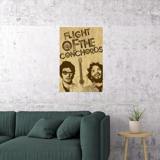 Flight Of The Conchords Comedians Music Duo Poster Wall Art Print Home Wall Decor