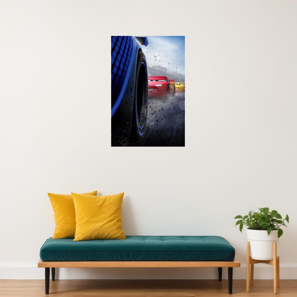 Cars 3 Fantasy Action Movie Poster Wall Art Print Home Wall Decor