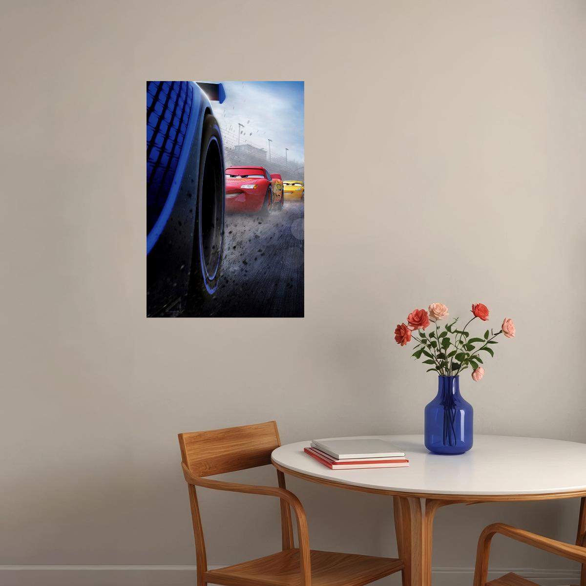 Cars 3 Fantasy Action Movie Poster Wall Art Print Home Wall Decor