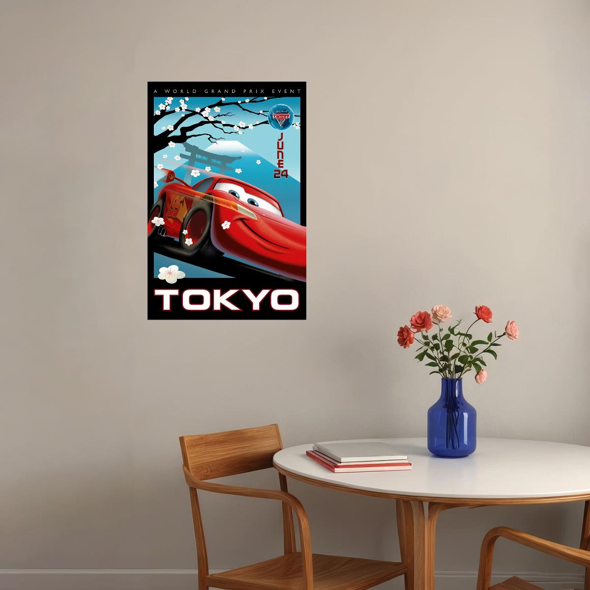 Cars 2 Fantasy Action Movie Poster Wall Art Print Home Wall Decor