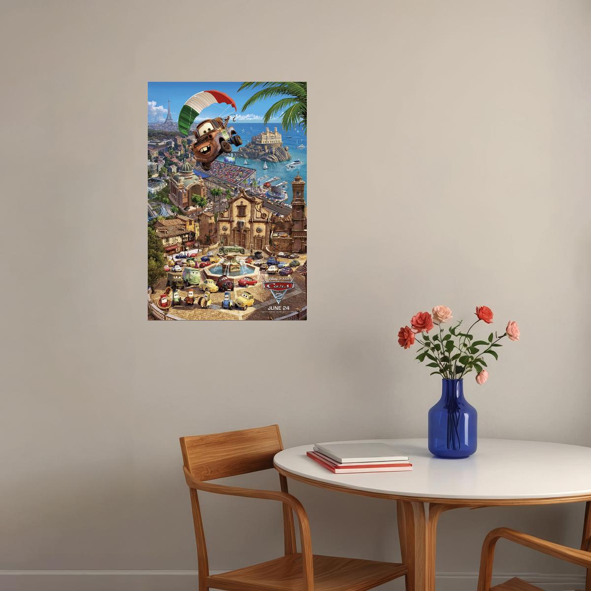 Cars 2 Fantasy Animation Poster Wall Art Print Home Wall Decor