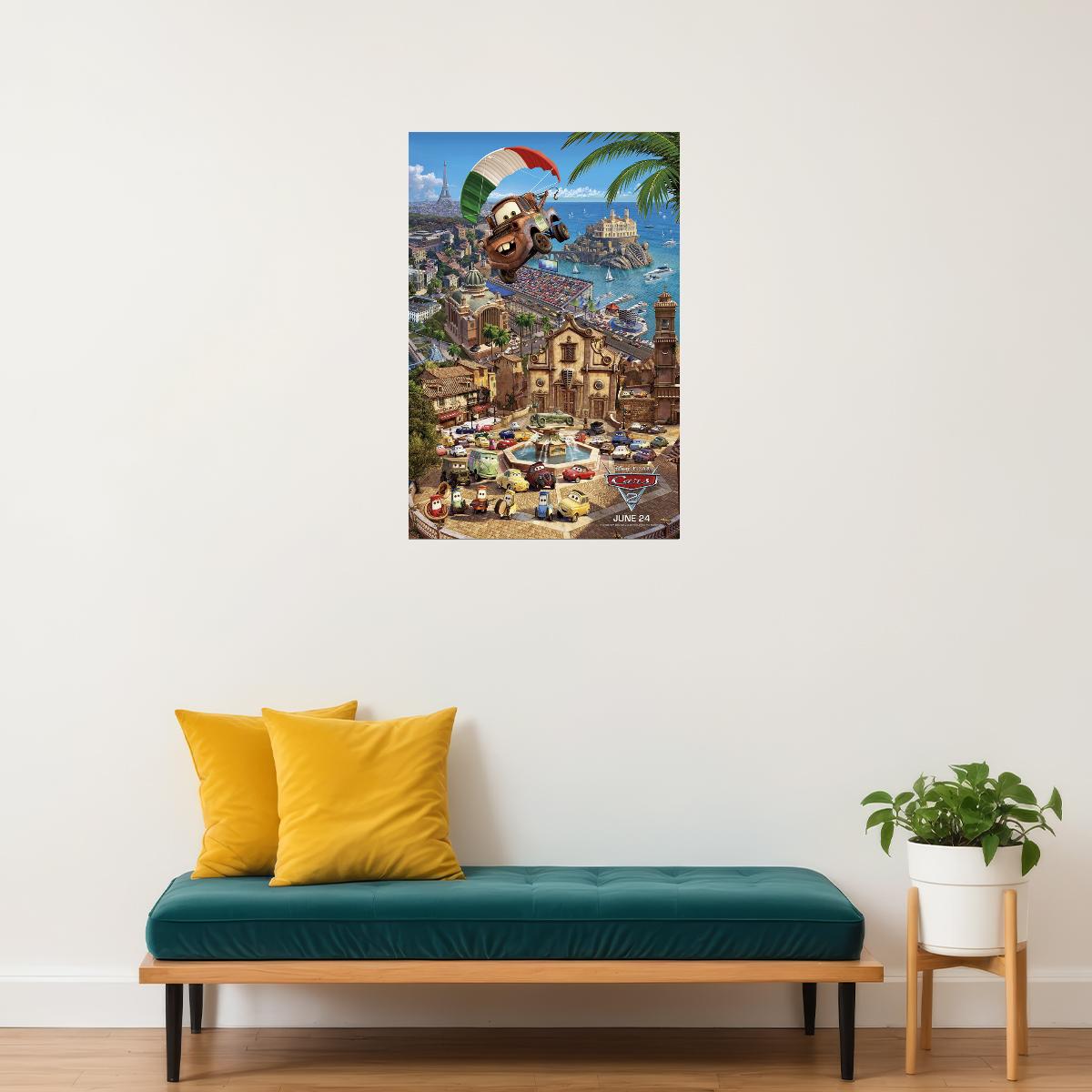 Cars 2 Fantasy Animation Poster Wall Art Print Home Wall Decor