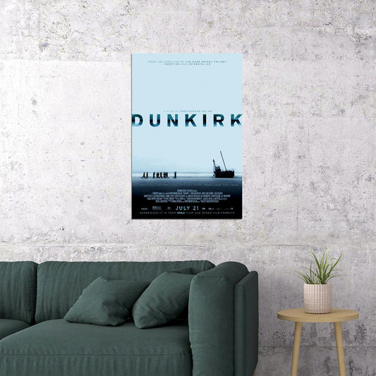 Dunkirk Action Soldiers Movie Poster Wall Art Print Home Wall Decor
