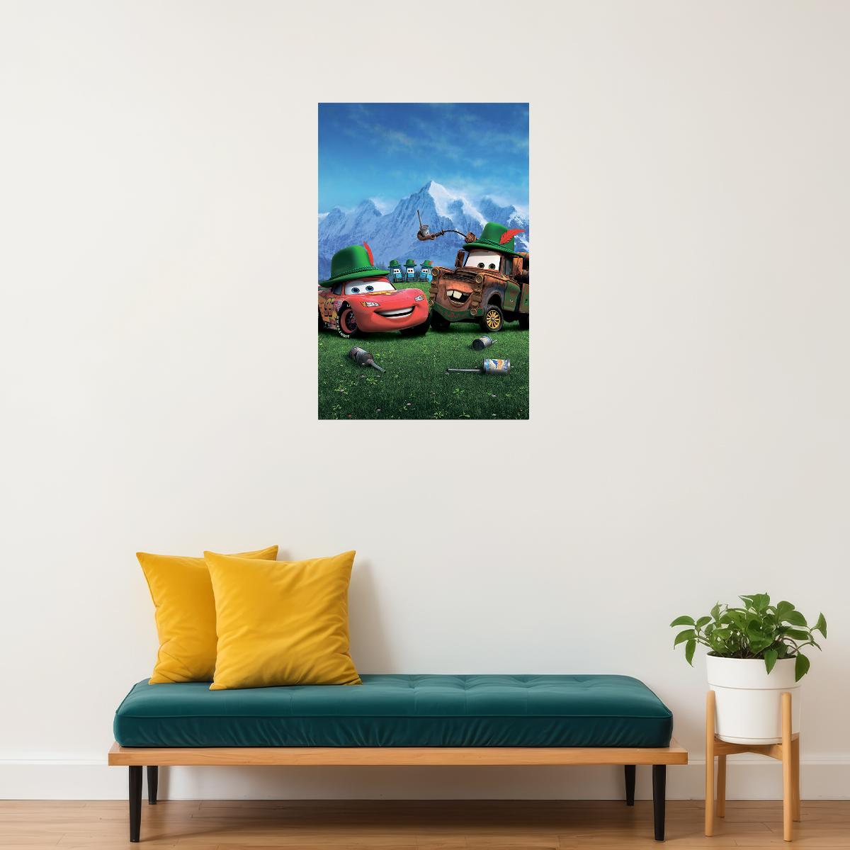 Cars 2 Action Movie Poster Wall Art Print Home Wall Decor
