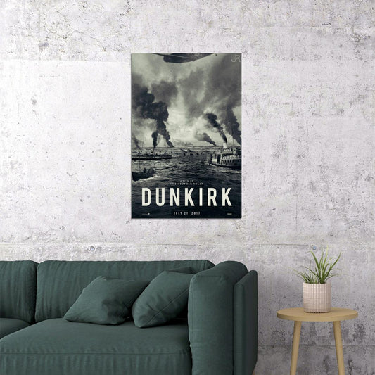 Dunkirk Soldiers War Movie Poster Wall Art Print Home Wall Decor