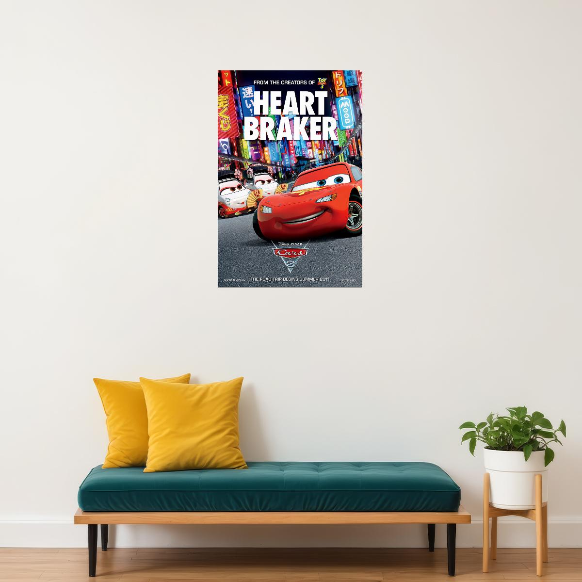Cars 2 Car Action Fantasy Poster Wall Art Print Home Wall Decor