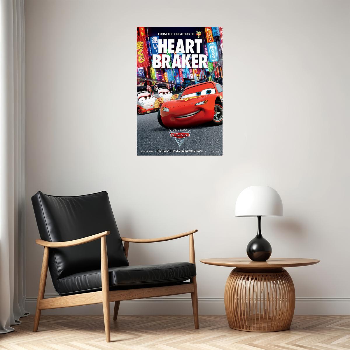Cars 2 Car Action Fantasy Poster Wall Art Print Home Wall Decor