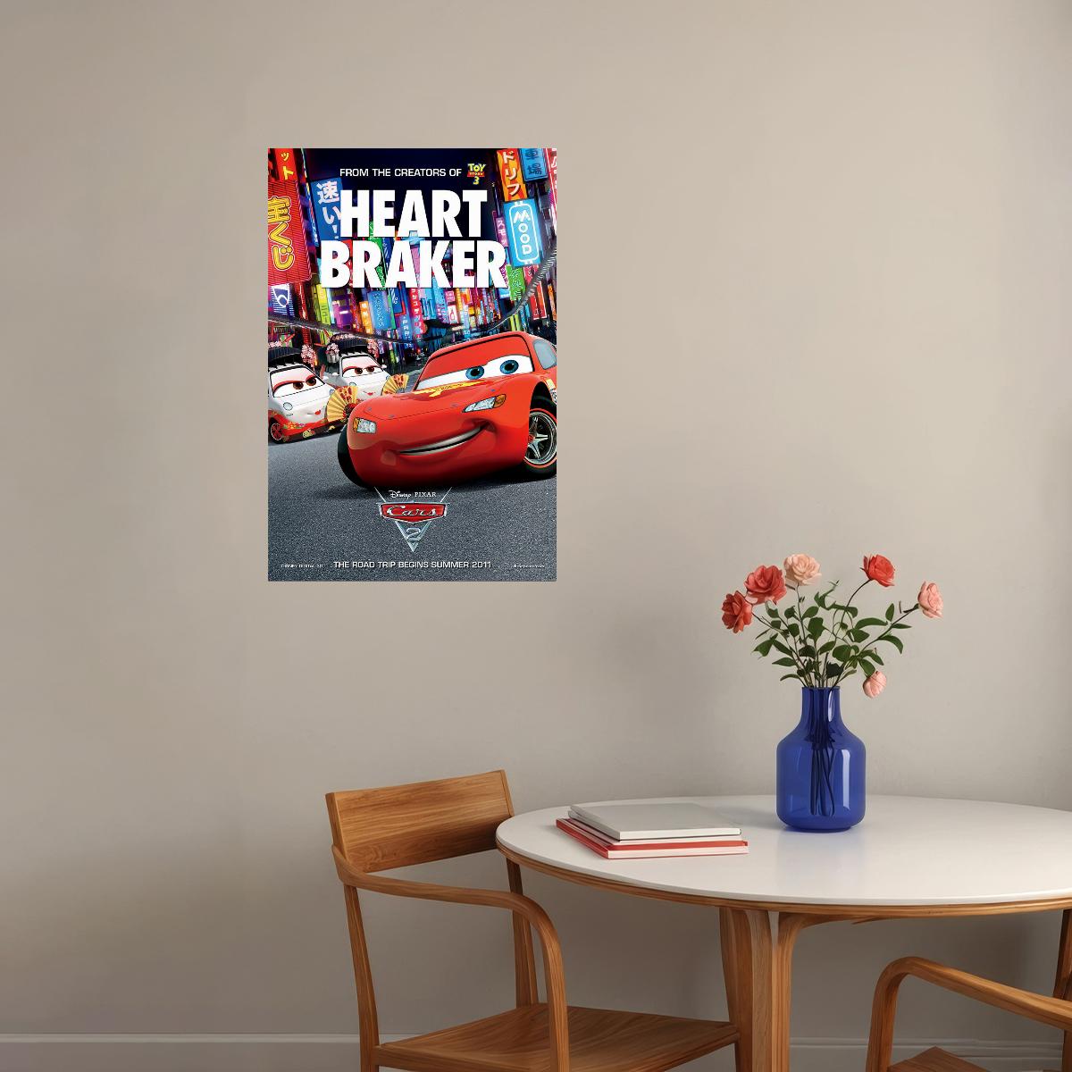 Cars 2 Car Action Fantasy Poster Wall Art Print Home Wall Decor