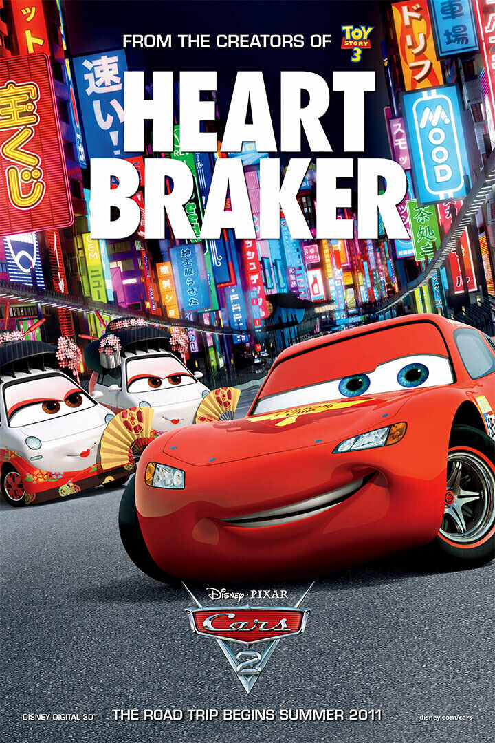 Cars 2 Car Action Fantasy Poster Wall Art Print Home Wall Decor