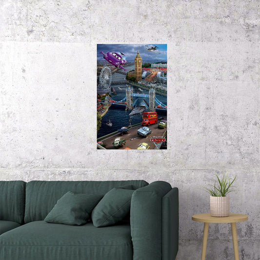 Cars 2 Car Action Movie Poster Wall Art Print Home Wall Decor