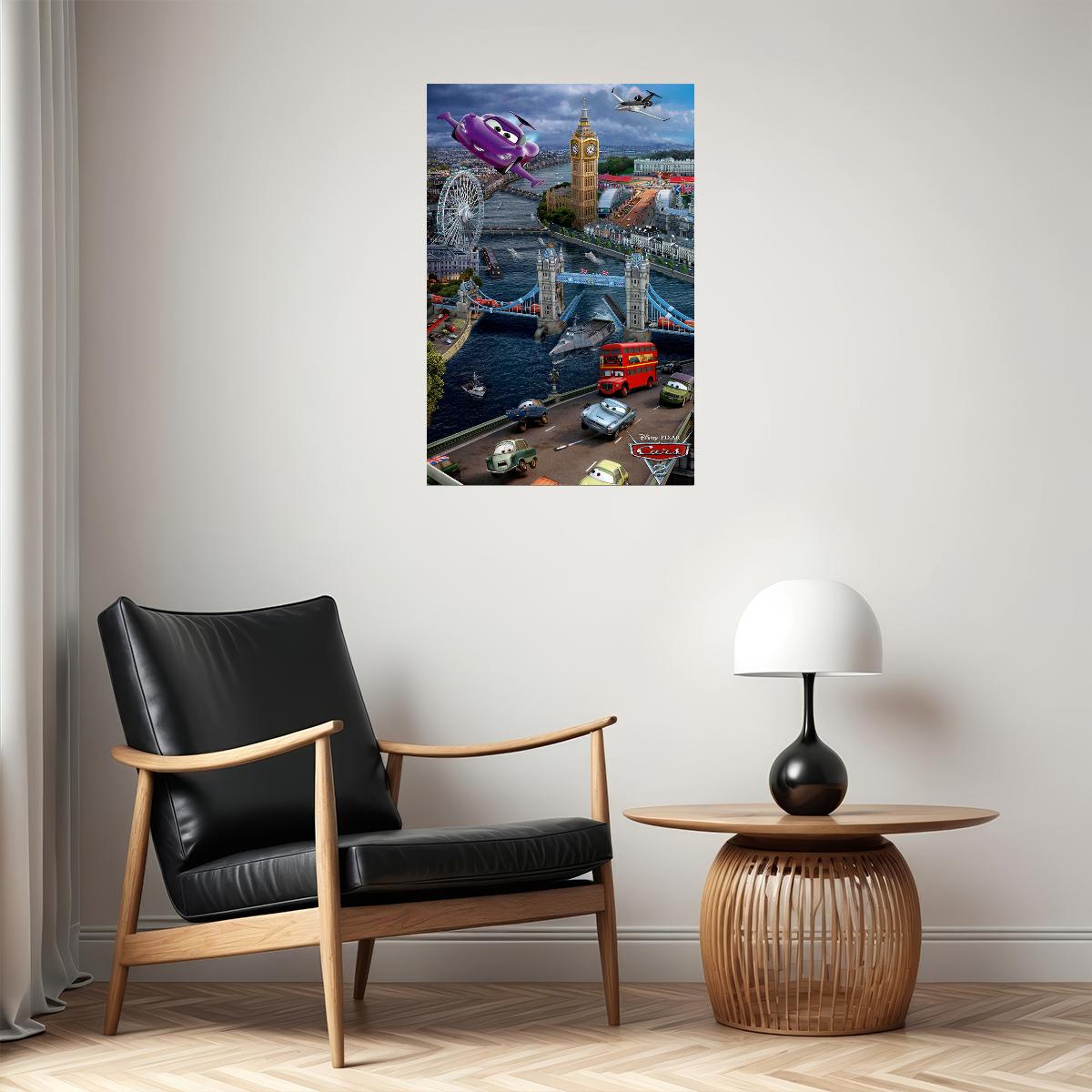 Cars 2 Car Action Movie Poster Wall Art Print Home Wall Decor