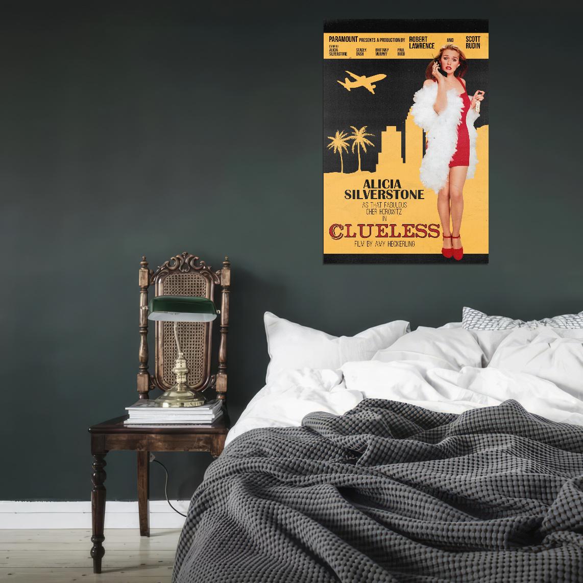 Clueless 1995 Movie Poster Vintage Alicia Silverstone Comedy Art Movie Poster