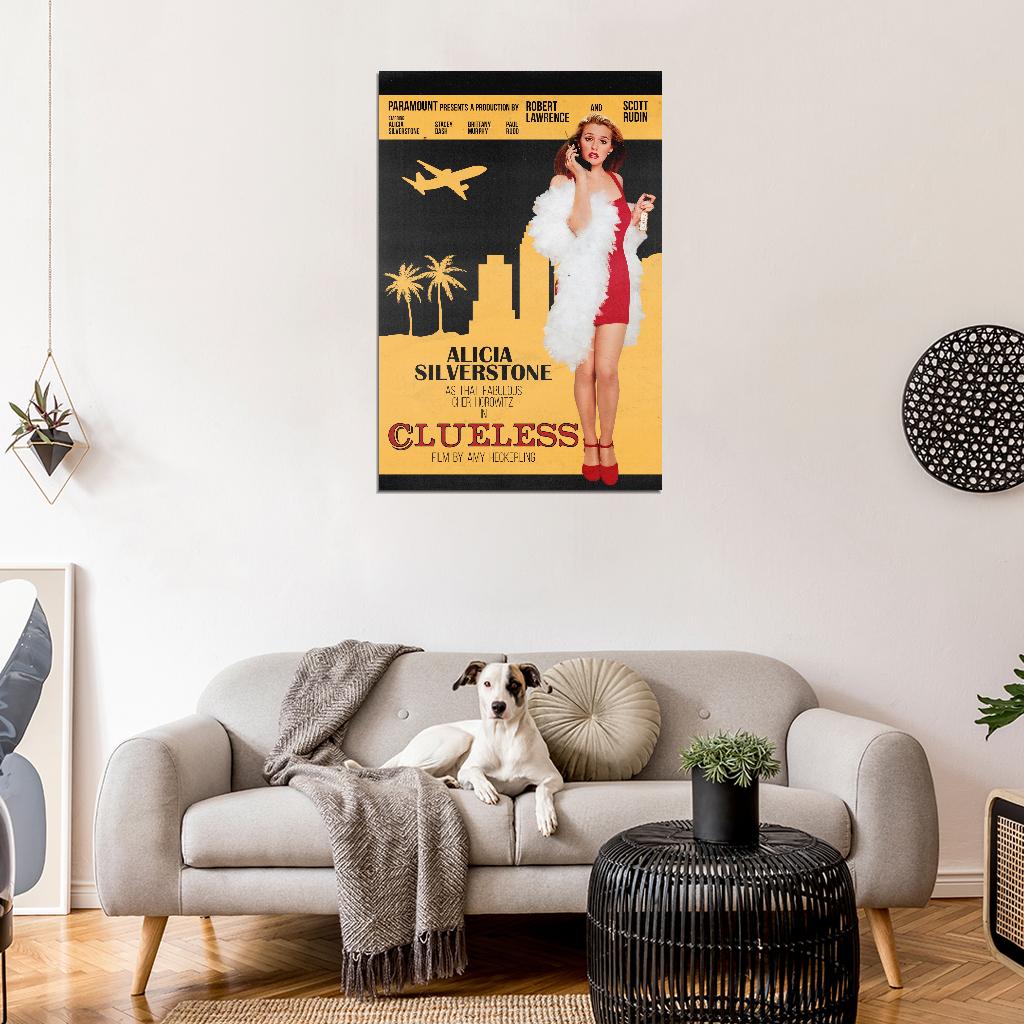 Clueless 1995 Movie Poster Vintage Alicia Silverstone Comedy Art Movie Poster