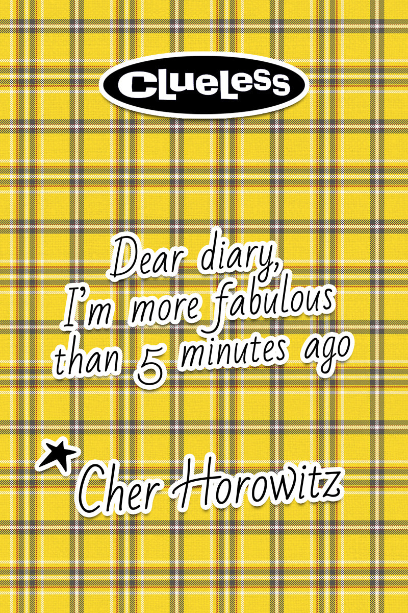 Clueless 1995 Dear Diary Cher Horowitz Art Movie Poster - xonomax