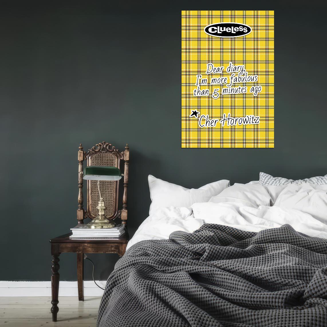 Clueless 1995 Dear Diary Cher Horowitz Art Movie Poster - xonomax