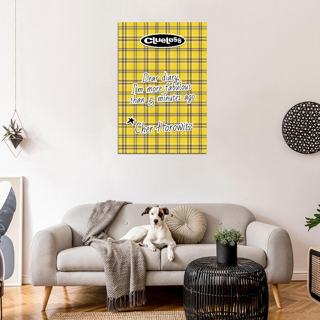 Clueless 1995 Dear Diary Cher Horowitz Art Movie Poster - xonomax