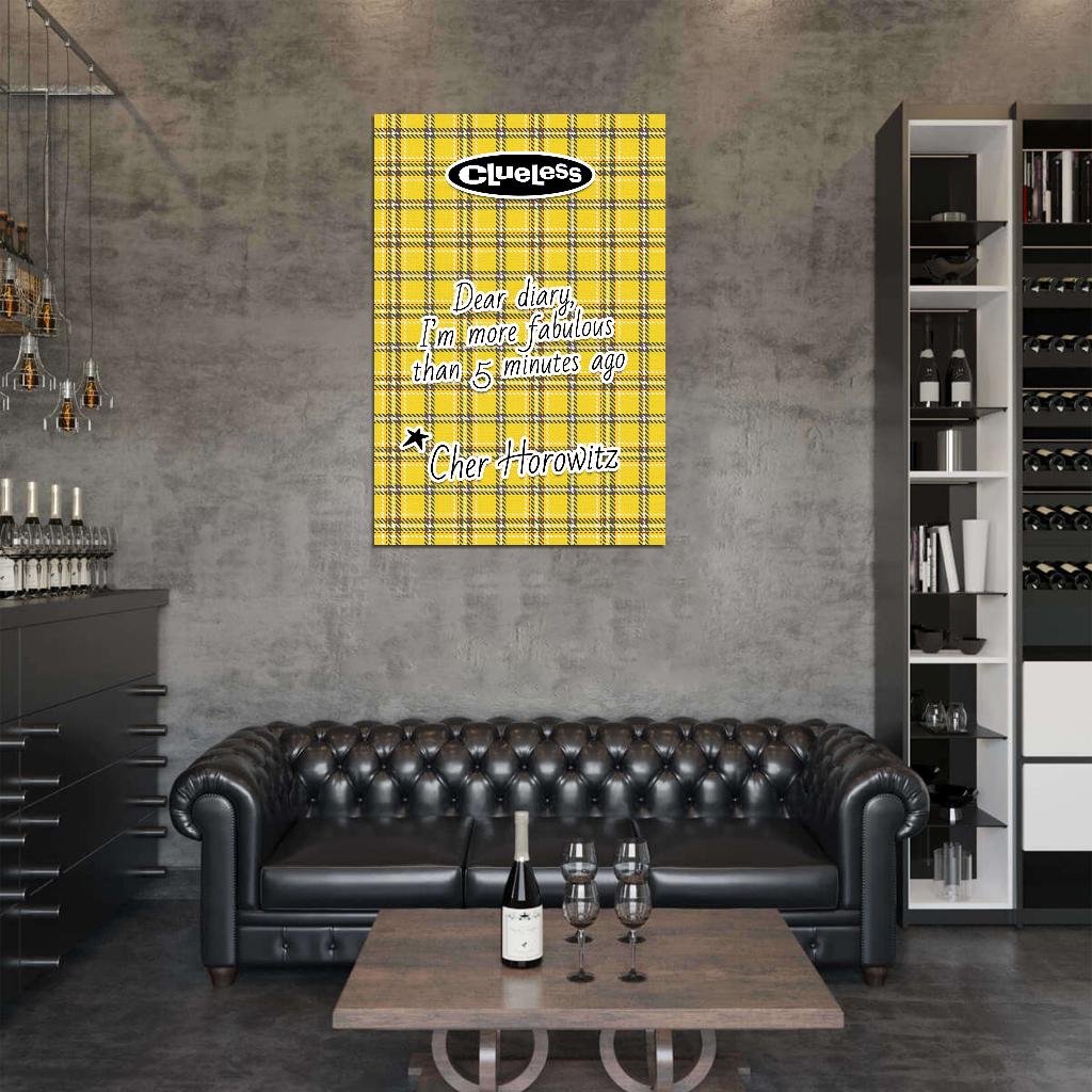 Clueless 1995 Dear Diary Cher Horowitz Art Movie Poster - xonomax