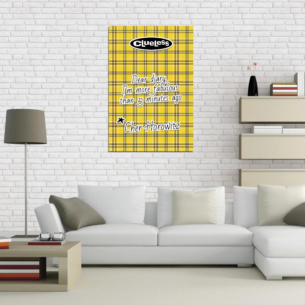 Clueless 1995 Dear Diary Cher Horowitz Art Movie Poster - xonomax