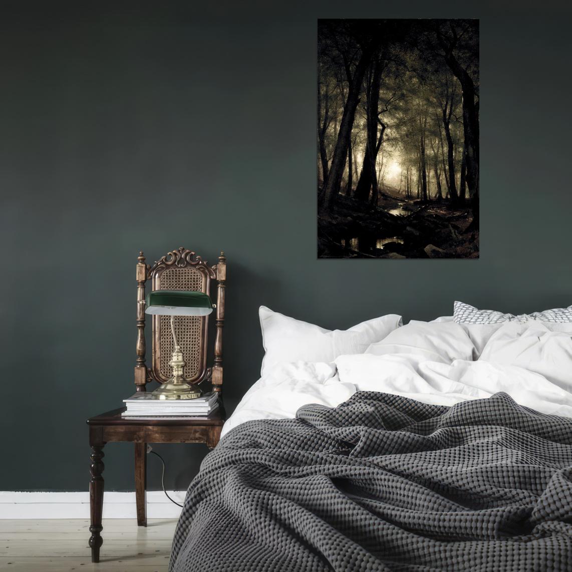 Forest Vintage Dark Academia Aesthetic Style Poster