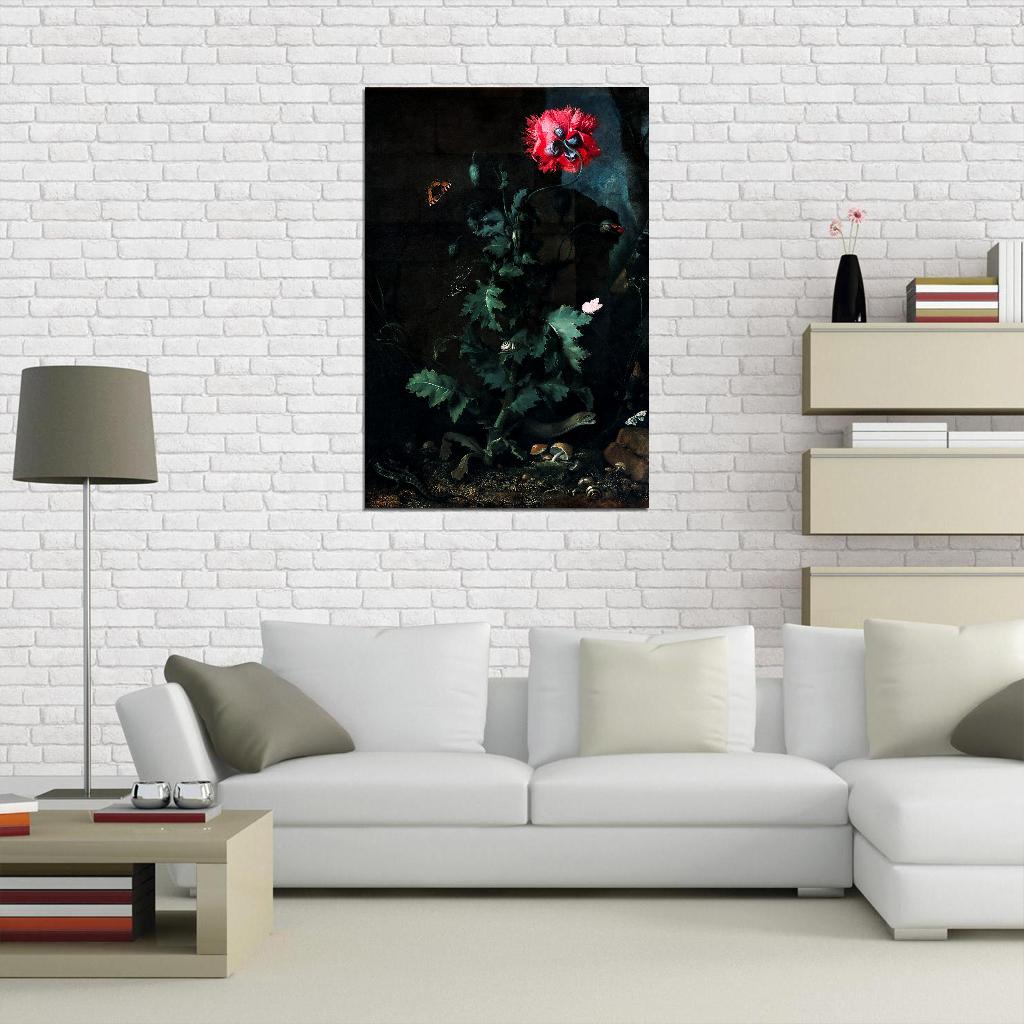 Flowers With Butterfly Dark Academia Vintage Aethetic Poster - xonomax