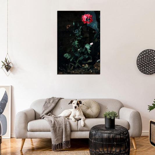 Flowers With Butterfly Dark Academia Vintage Aethetic Poster - xonomax