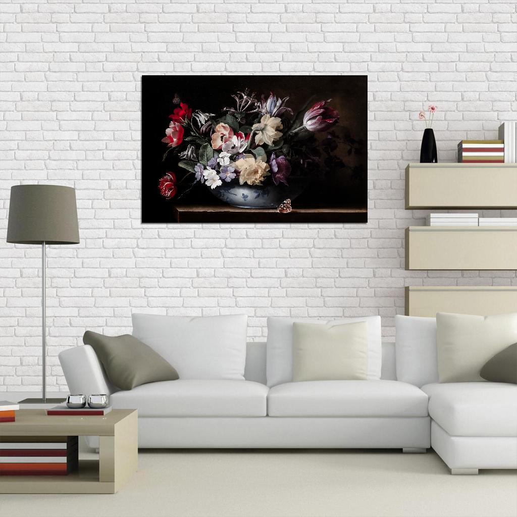 Flowers In The Vase Dark Academia Vintage Aethetic Poster