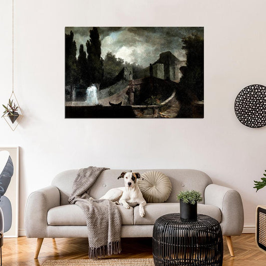 Landscape Ruins Dark Academia Vintage Aethetic Poster - xonomax