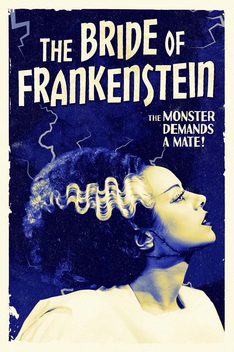 Bride of Frankenstein 1935 Horror Vintage Art Movie Poster - xonomax