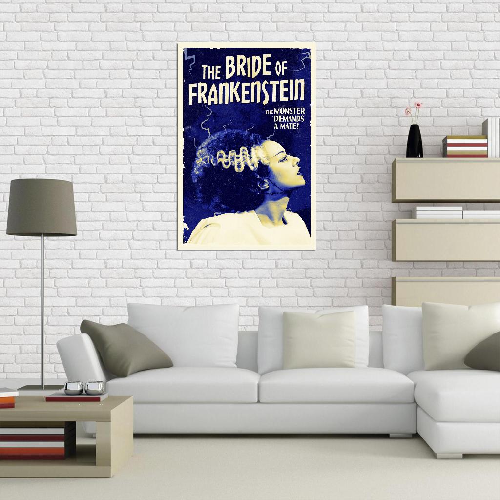 Bride of Frankenstein 1935 Horror Vintage Art Movie Poster - xonomax
