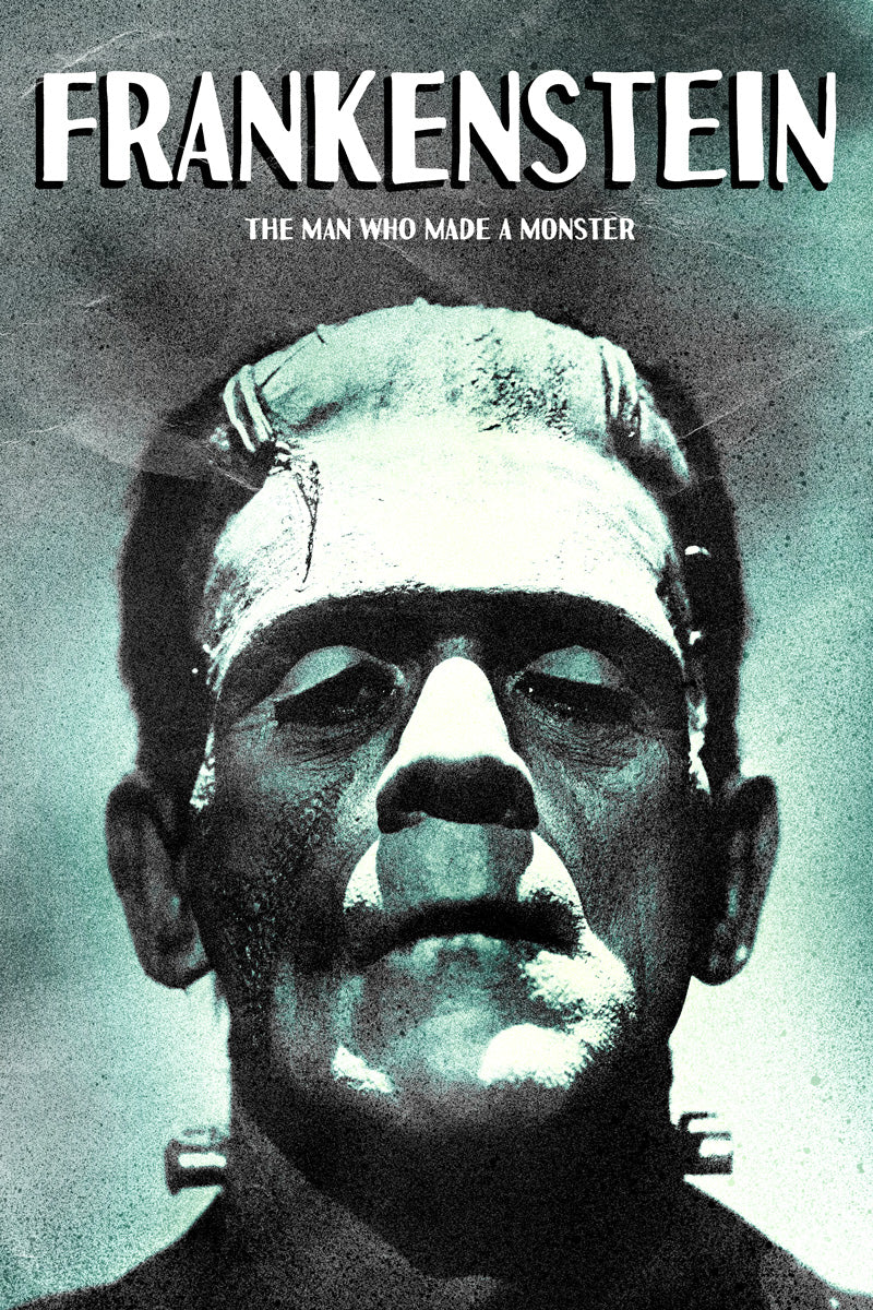 Frankenstein 1931 Zombie Horror Vintage Art Movie Poster