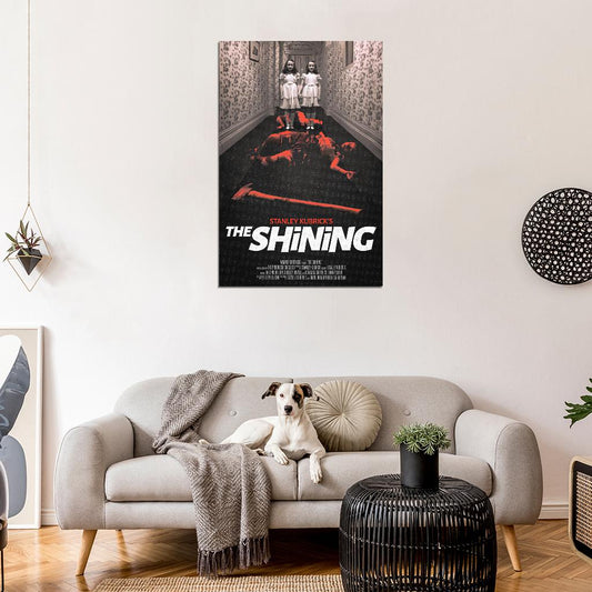 Shining Twins Horror 1980 Stanley Kubrick Stephen King Vintage Art Movie Poster - xonomax