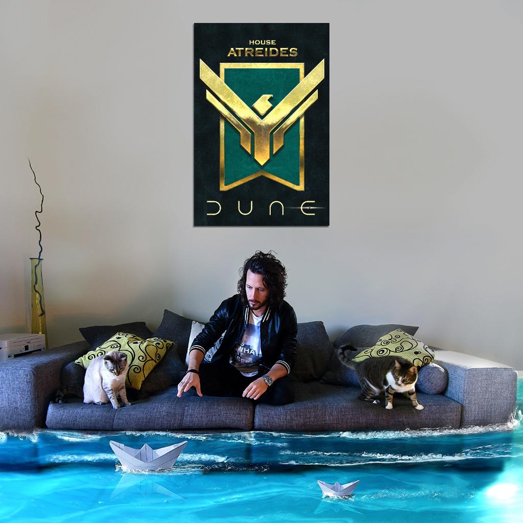 Dune Part 2 House Atreides Family Symbol Art Movie Poster