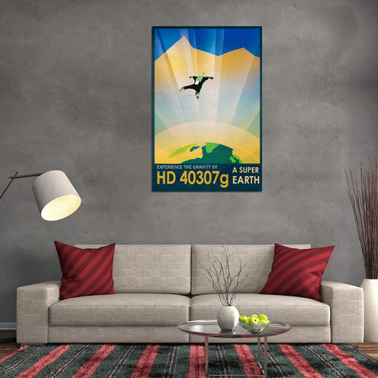 NASA Space Travel Experience the Gravity of HD 40307g Super Earth Vintage Art Poster - xonomax