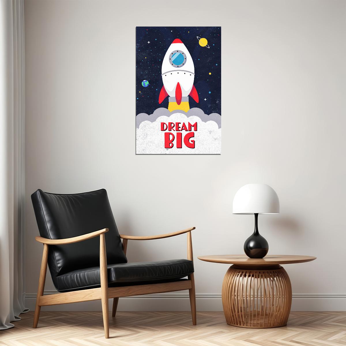 Dream Big Space Kid's Poster Themed Decor