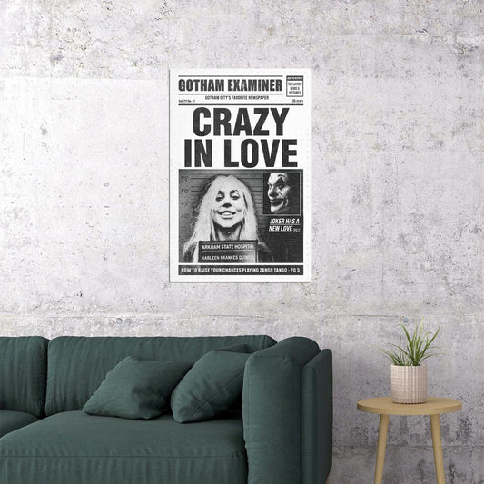 Joker: Folie a Deux 2024 Movie Poster Lady Gaga Mugshot Film Wall Print - xonomax