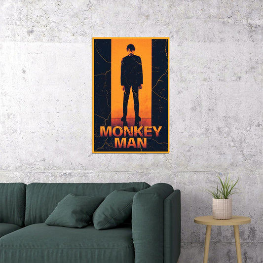Monkey Man 2024 Dev Patel Movie Poster Theater Room Wall Art - xonomax