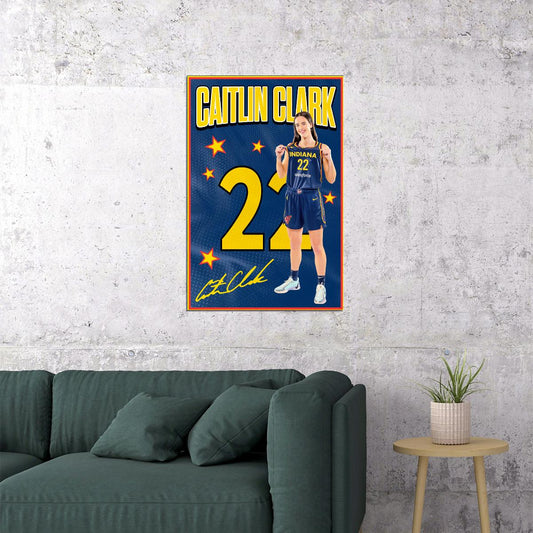 Caitlin Clark Basketball Poster Motivational Wall Art Print - xonomax