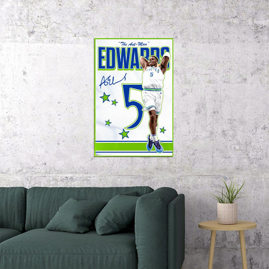 Anthony Edwards Ant Man Basketball Poster Inspirational Sports Print - xonomax