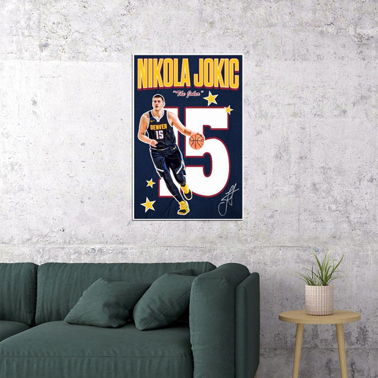 Nikola Jokic Joker Basketball Poster Inspirational Sports Room Decor - xonomax