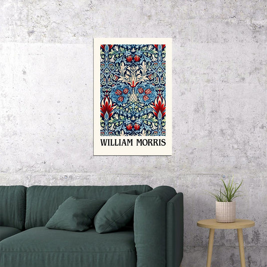 William Morris Flowers Wall Art Poster Maximalist Aesthetic Art Print - xonomax
