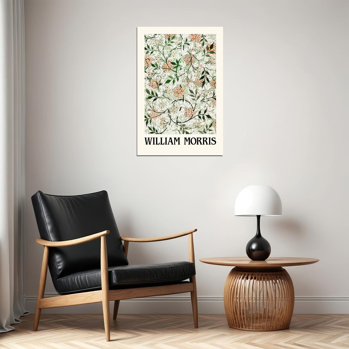 William Morris White Flowers Colorful Eclectic Aesthetic Wall Decor Art Print