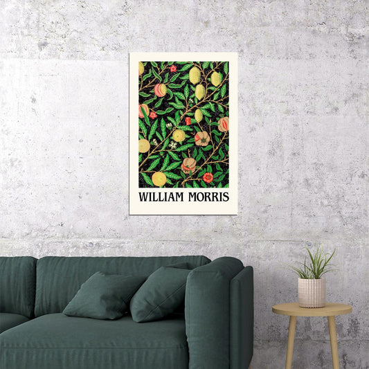 William Morris Flowers Fruits Vintage Art Deco Aesthetic Wall Decor Print - xonomax