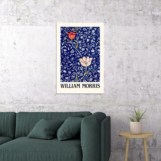 William Morris One Flower Wall Art Poster Colorful Aesthetic Wall Art Print - xonomax