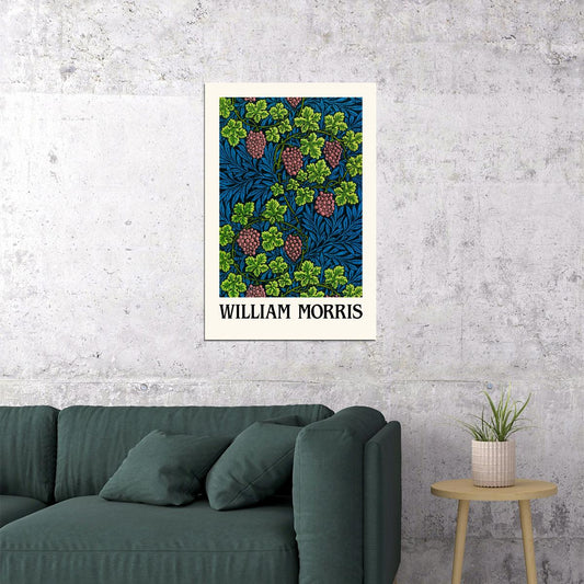 William Morris Grape Bush Wall Art Poster Maximalist Aesthetic Wall Art Print - xonomax
