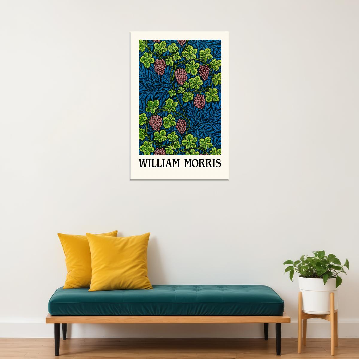 William Morris Grape Bush Wall Art Poster Maximalist Aesthetic Wall Art Print